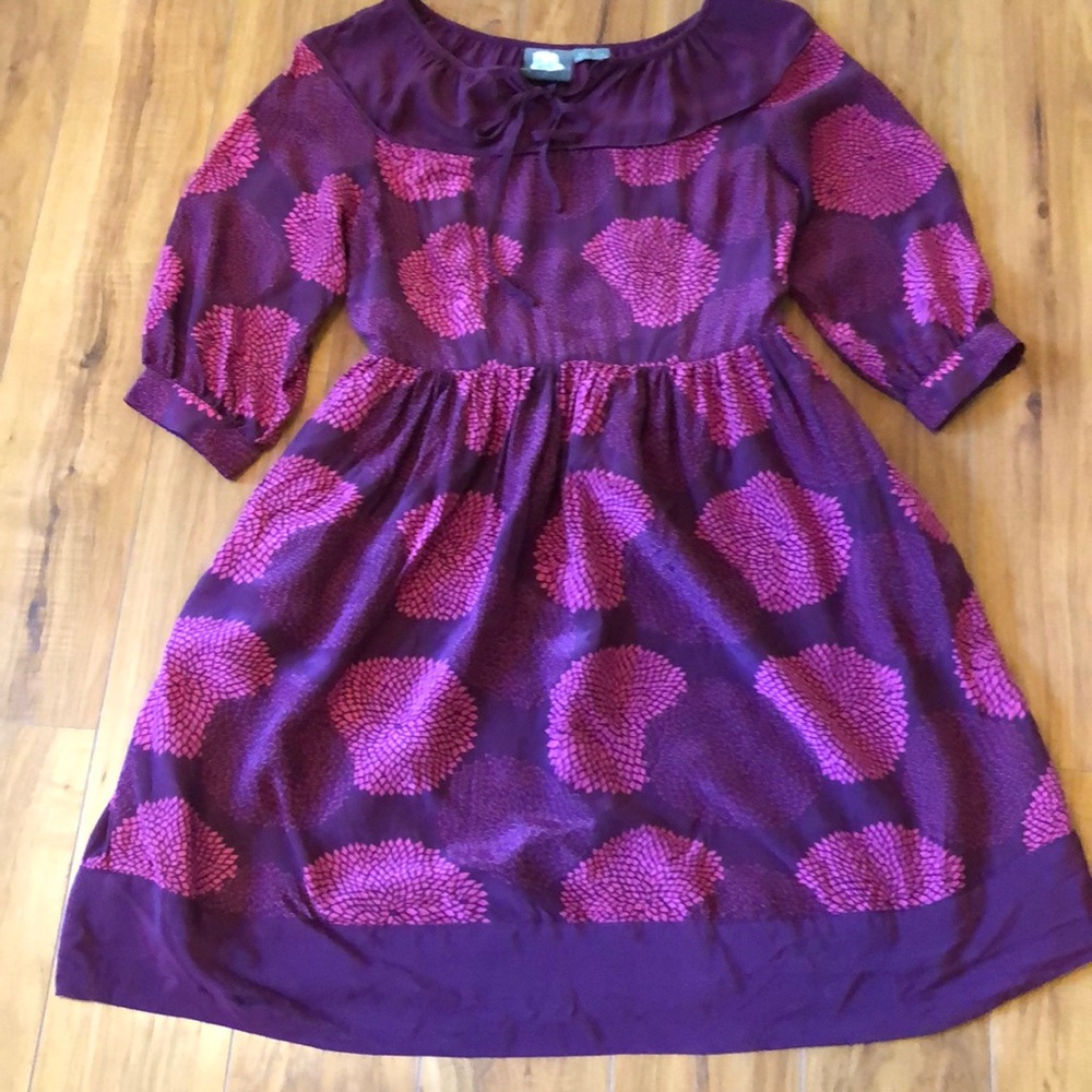 Anthropologie Girls from Savoy 💯 silk